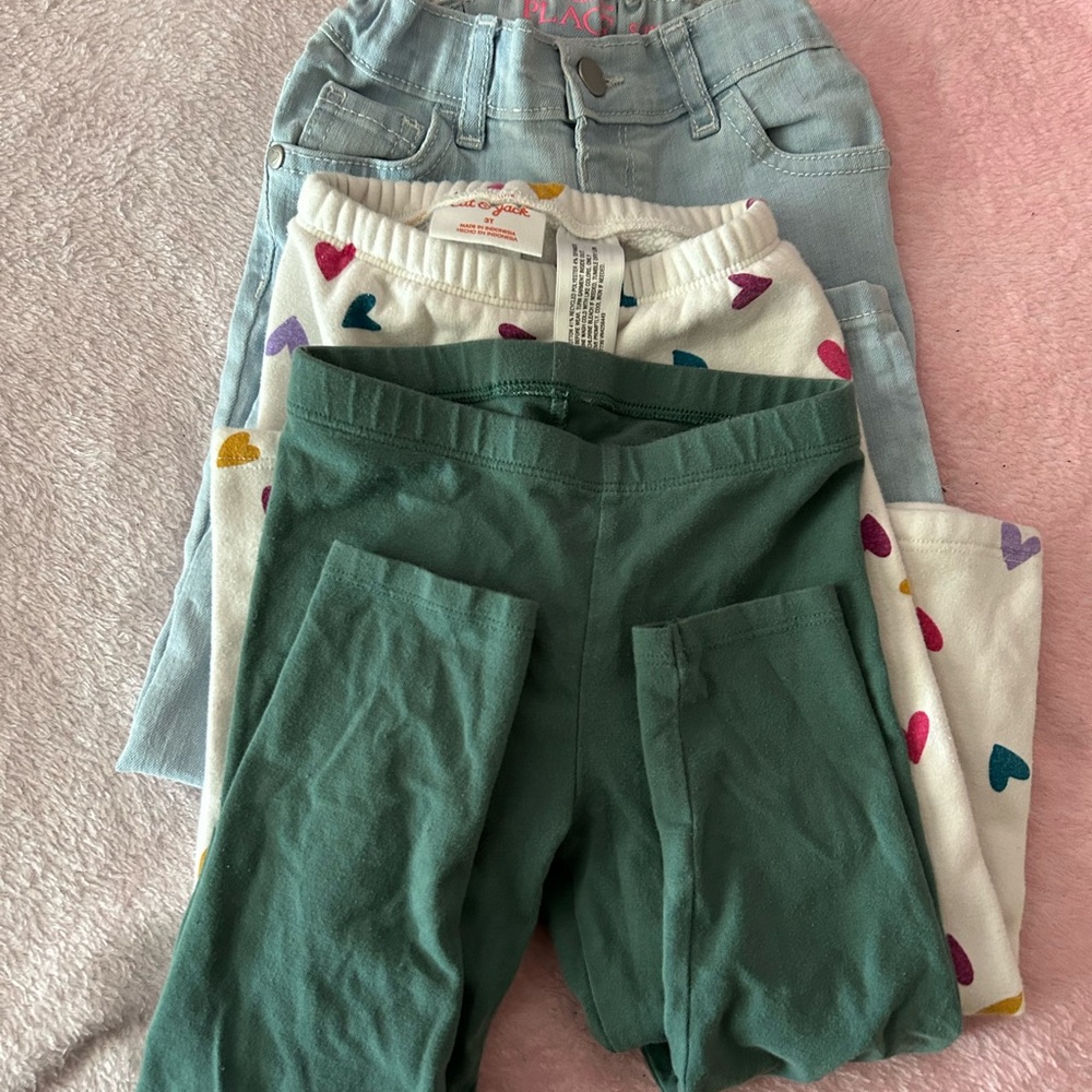 Cat & Jack Green and Blue Leggings Comfortable Bottoms